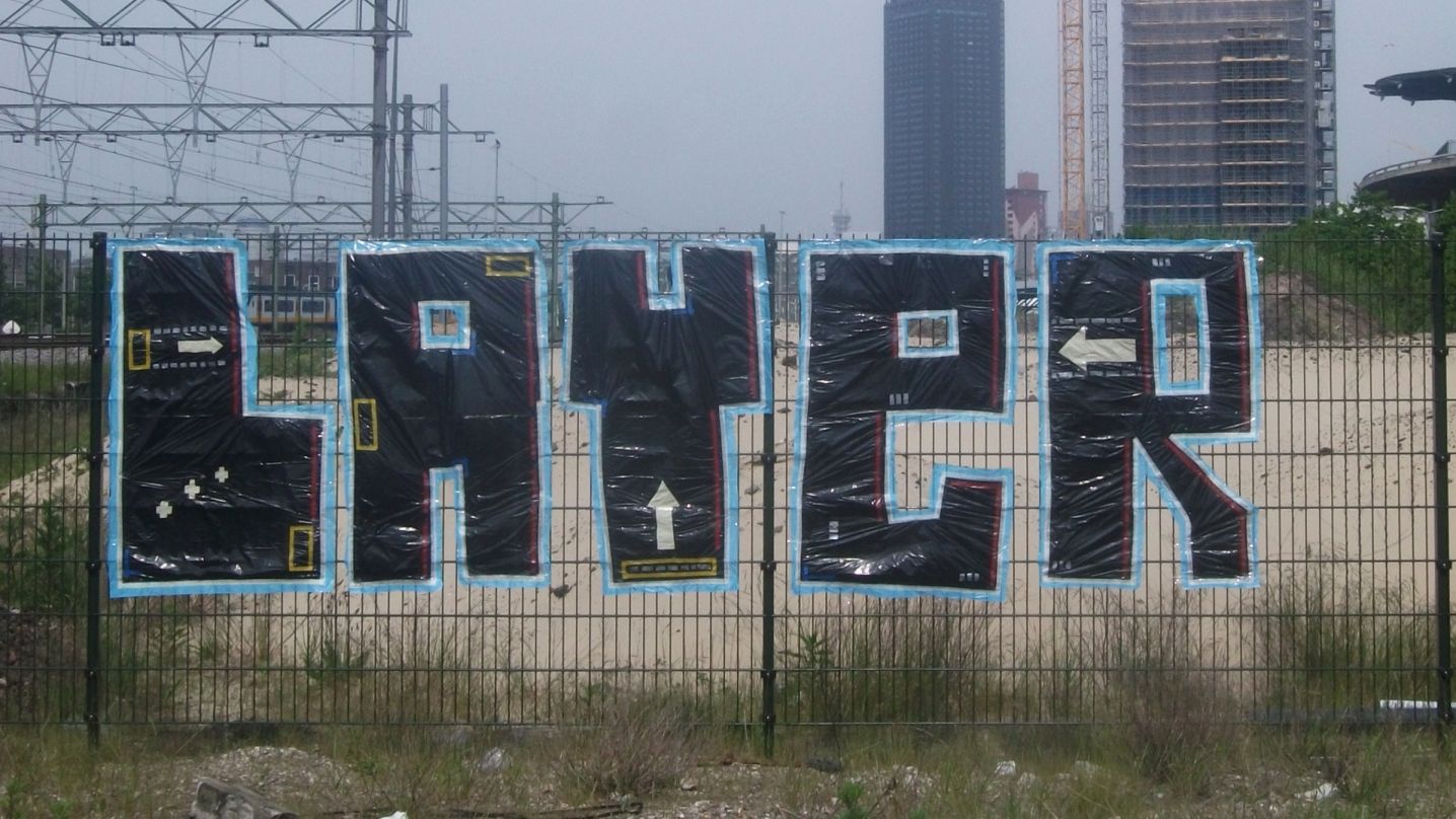 Layer plastic graffiti at The Hague 2012